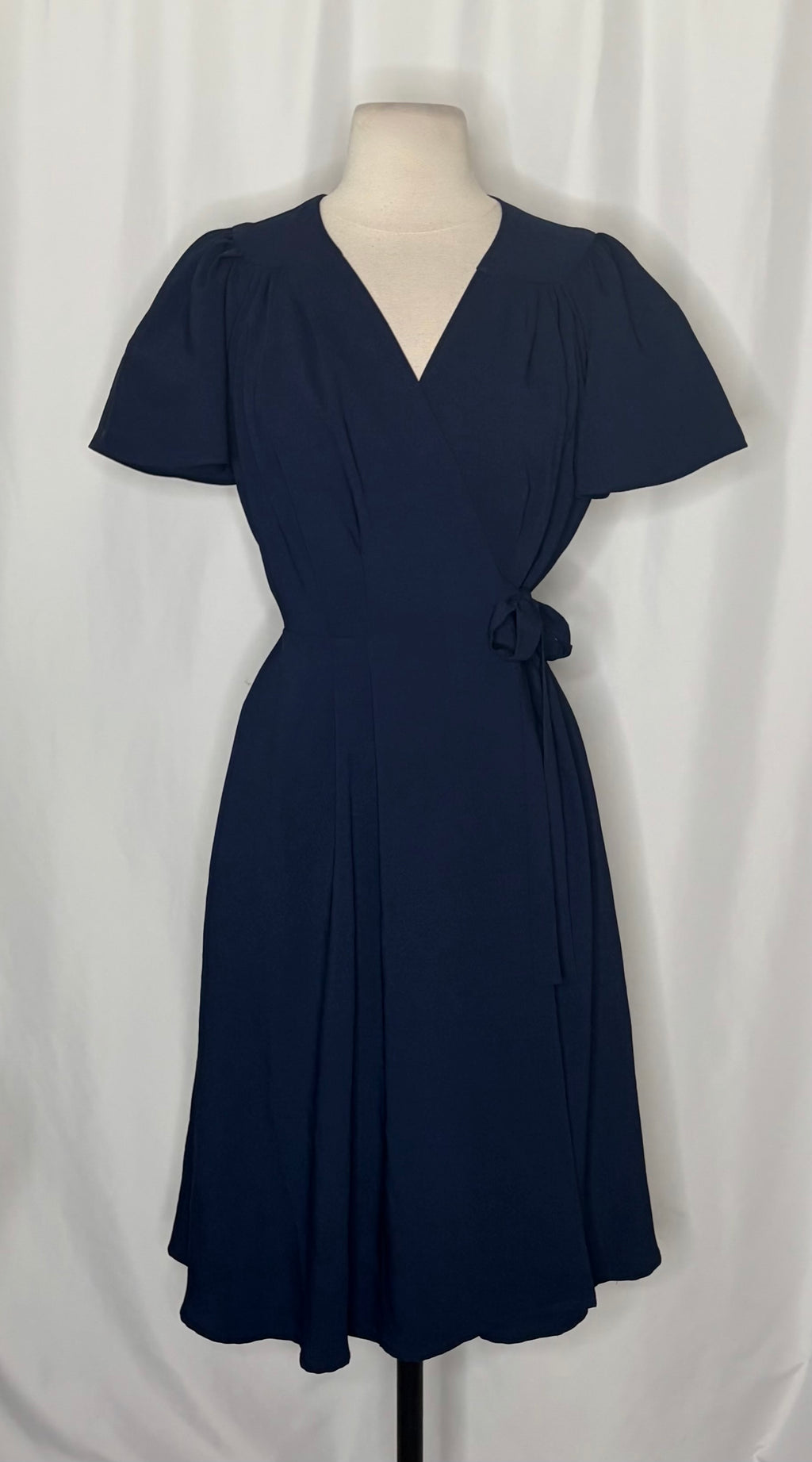 Gal Meets Glam Kinsley Navy Wrap Dress 2