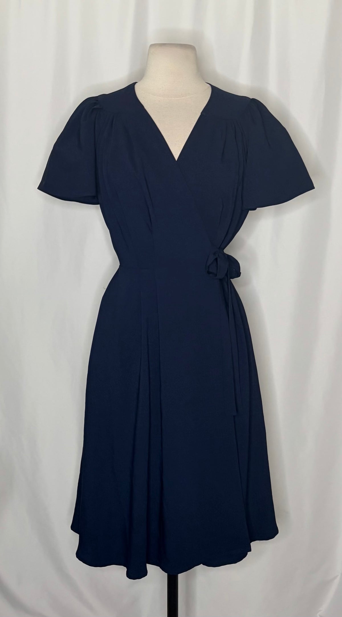 Gal Meets Glam Kinsley Navy Wrap Dress 2