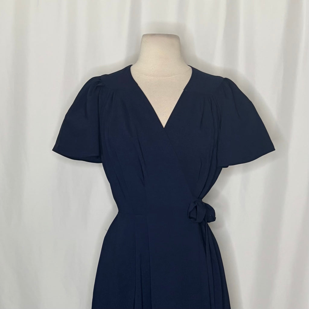 Gal Meets Glam Kinsley Navy Wrap Dress 2