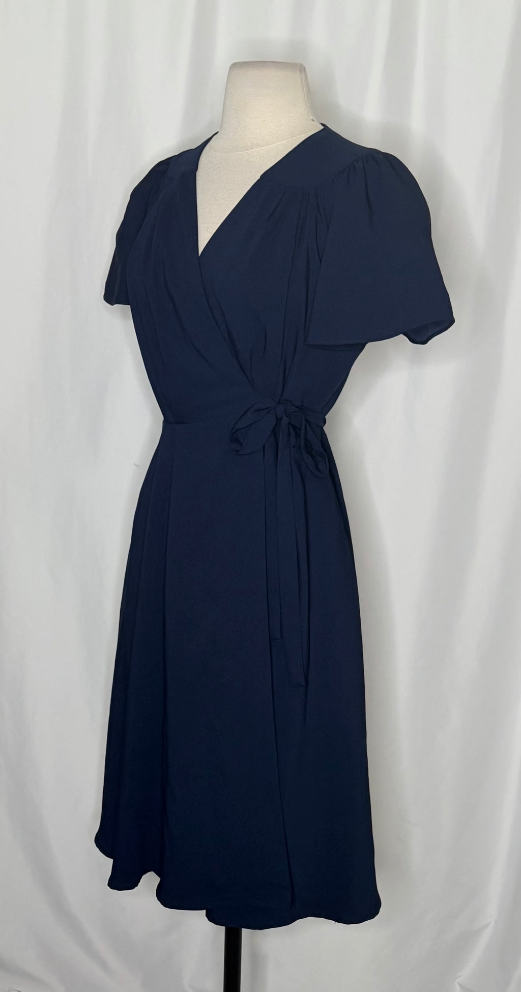 Gal Meets Glam Kinsley Navy Wrap Dress 2