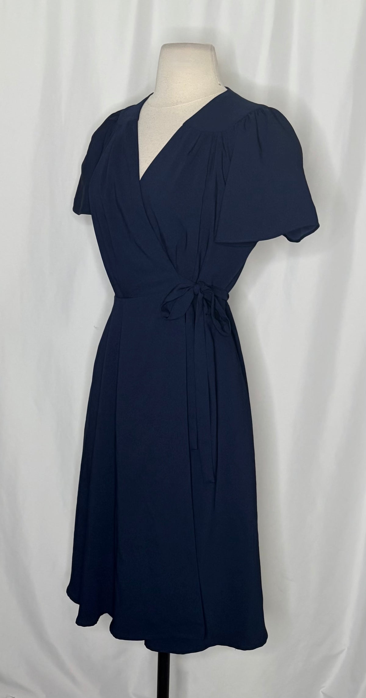 Gal Meets Glam Kinsley Navy Wrap Dress 2