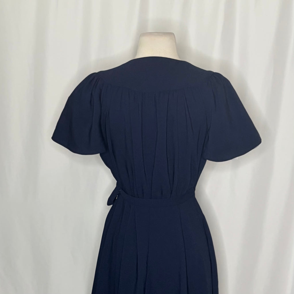 Gal Meets Glam Kinsley Navy Wrap Dress 2