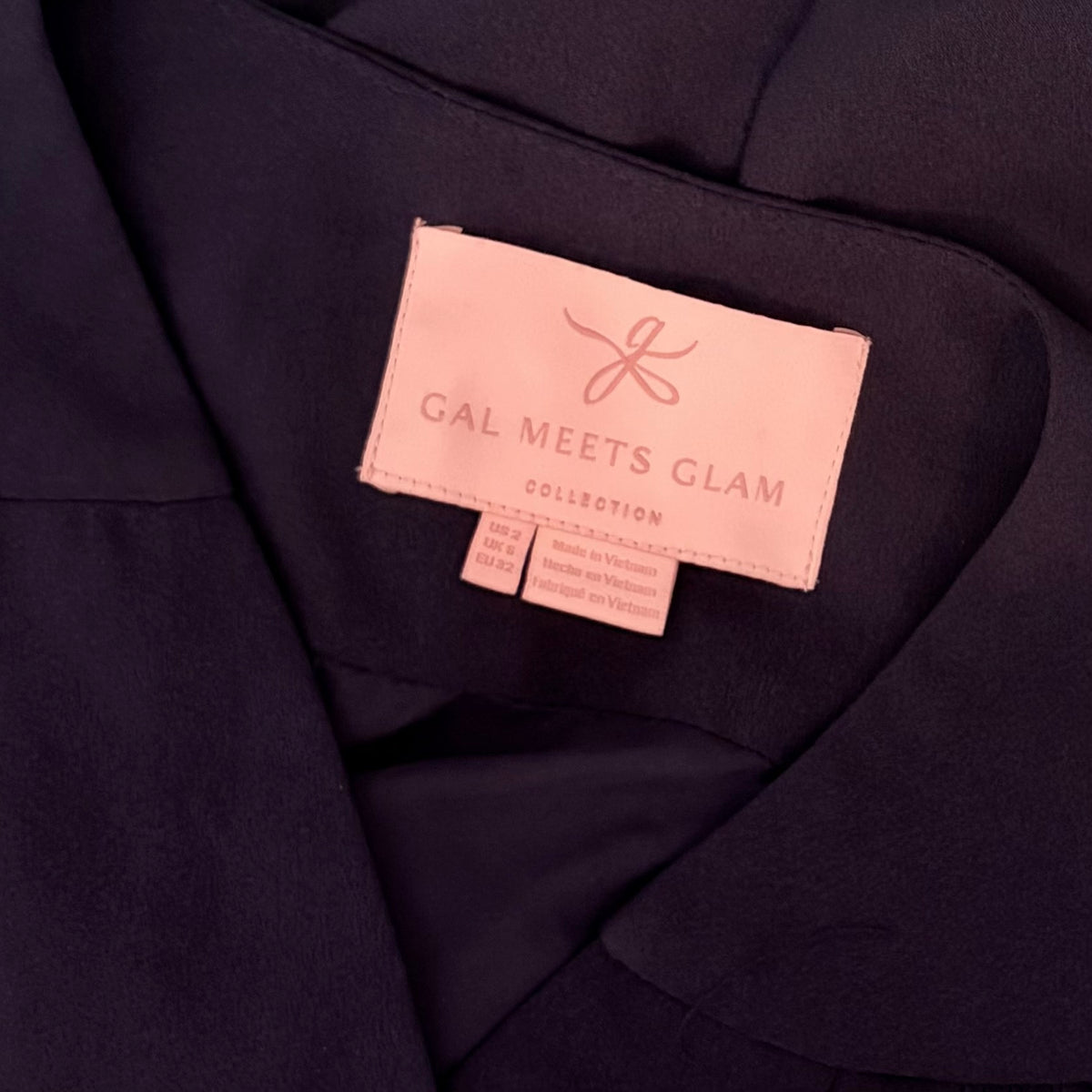 Gal Meets Glam Kinsley Navy Wrap Dress 2
