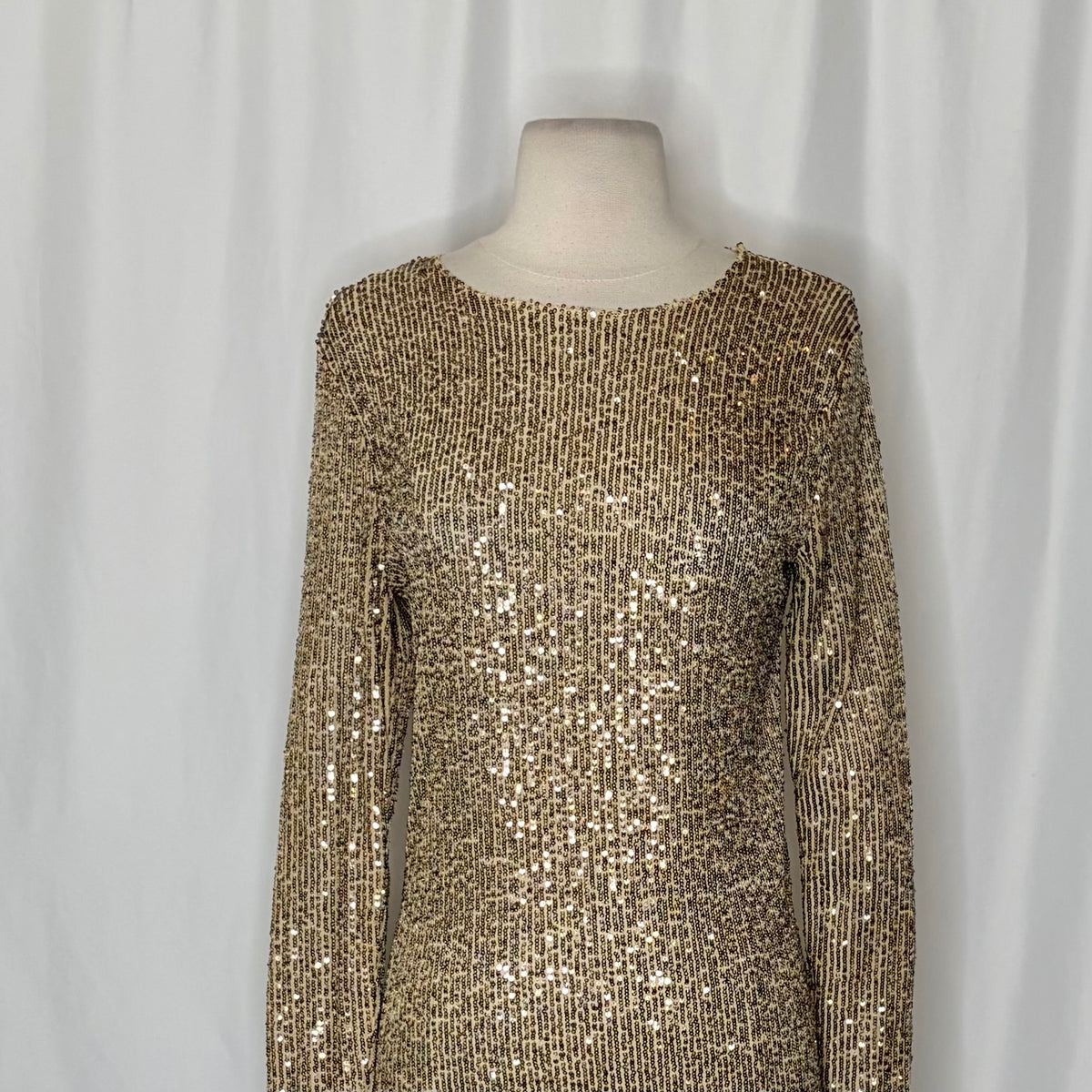 Free People Intimately Gold Rush Sequin Top Small