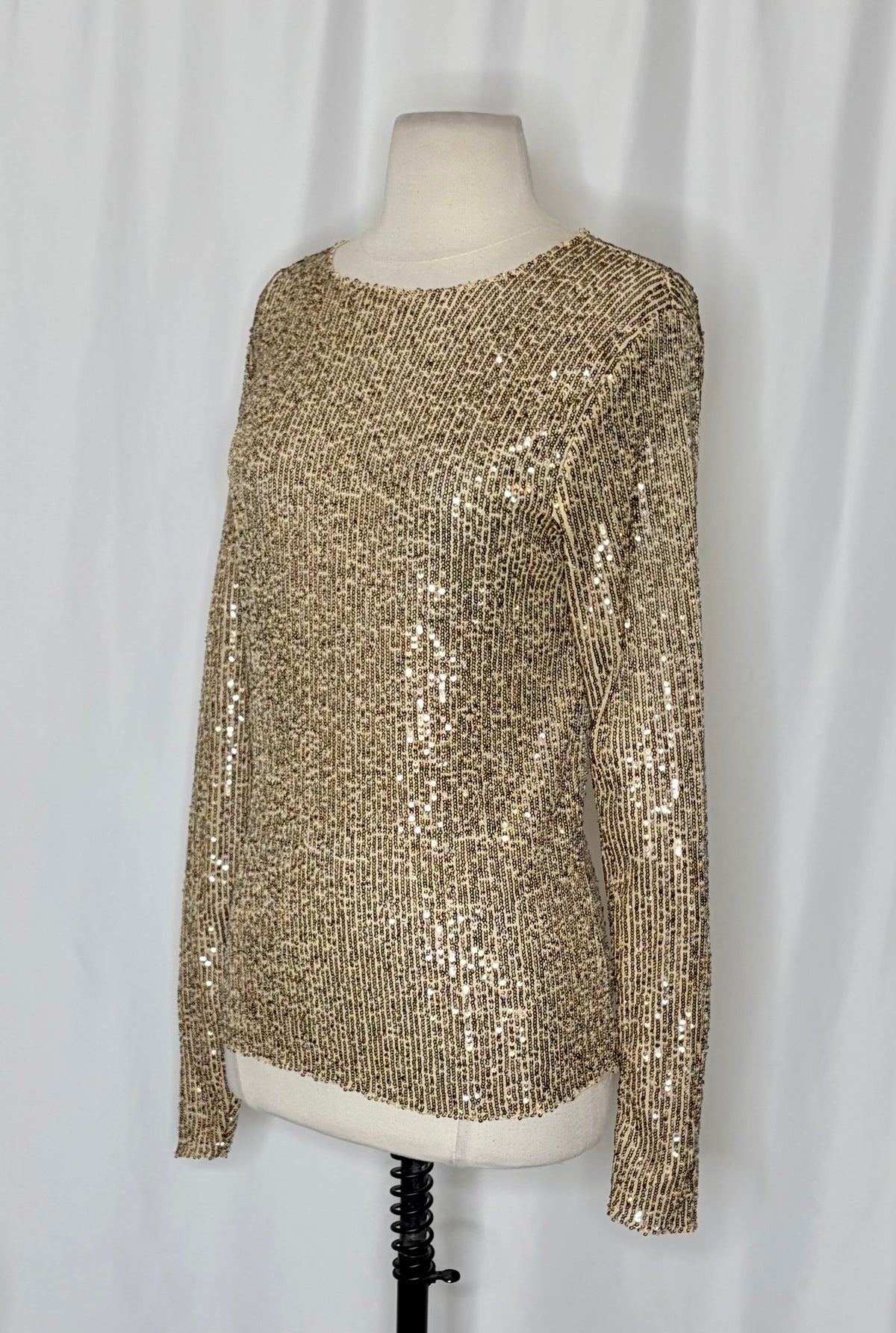 Free People Intimately Gold Rush Sequin Top Small