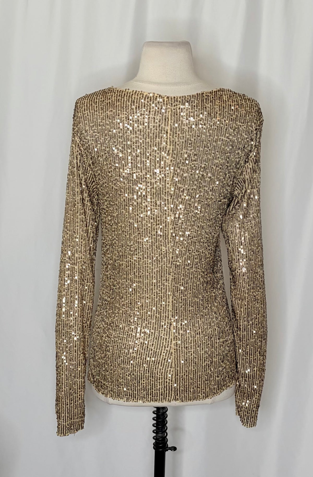 Free People Intimately Gold Rush Sequin Top Small