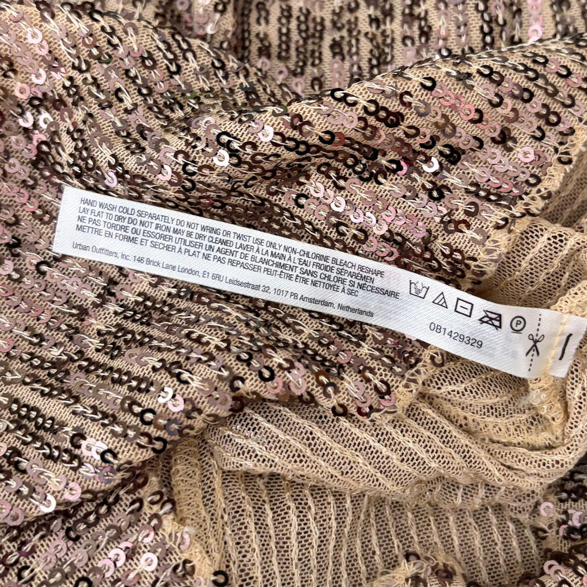 Free People Intimately Gold Rush Sequin Top Small