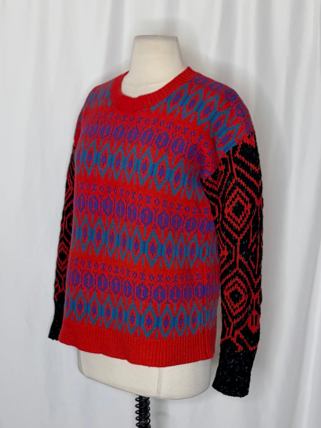 J.Crew Lambswool Fair Isle Geometric Sweater XS