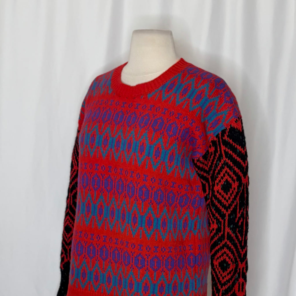 J.Crew Lambswool Fair Isle Geometric Sweater XS