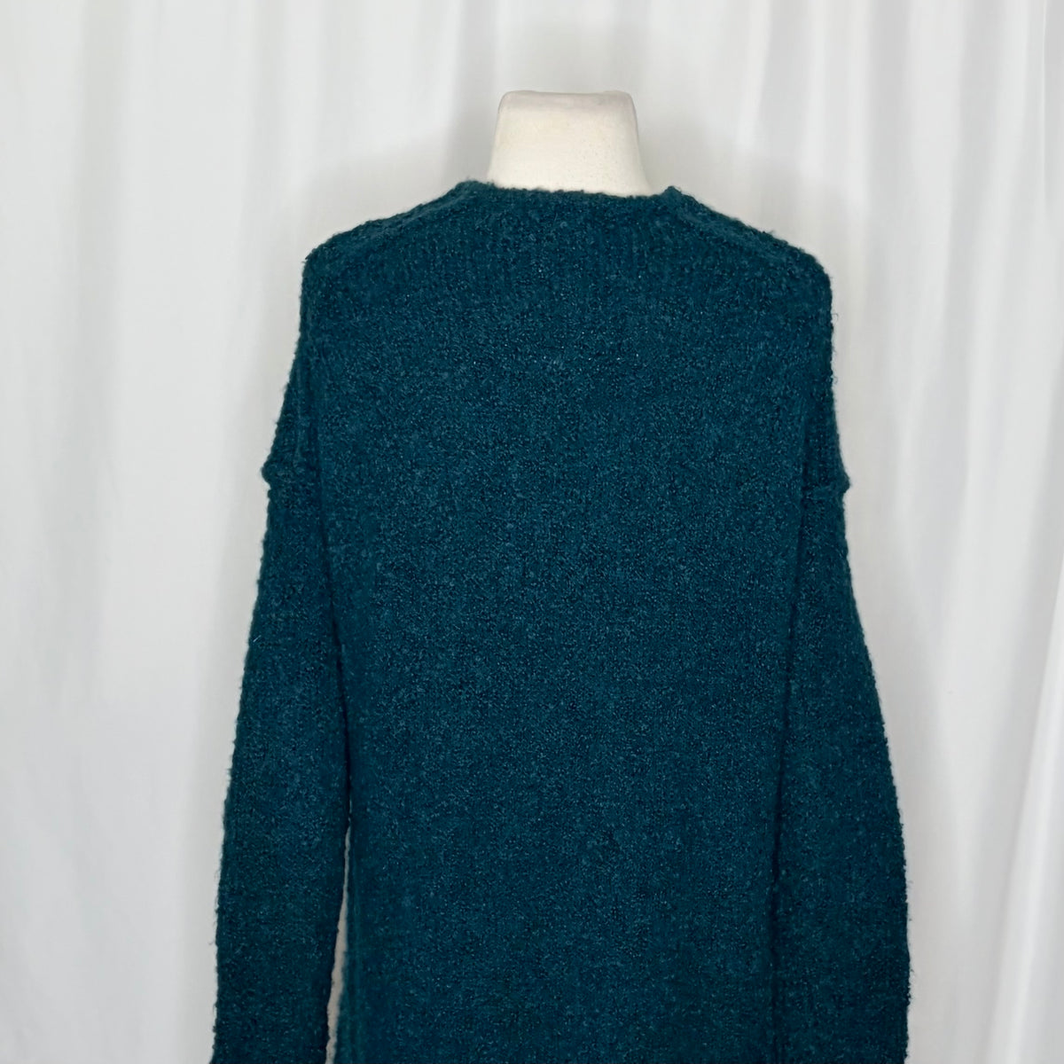 Free People Lofty V-Neck Sweater Dark Turquoise XS