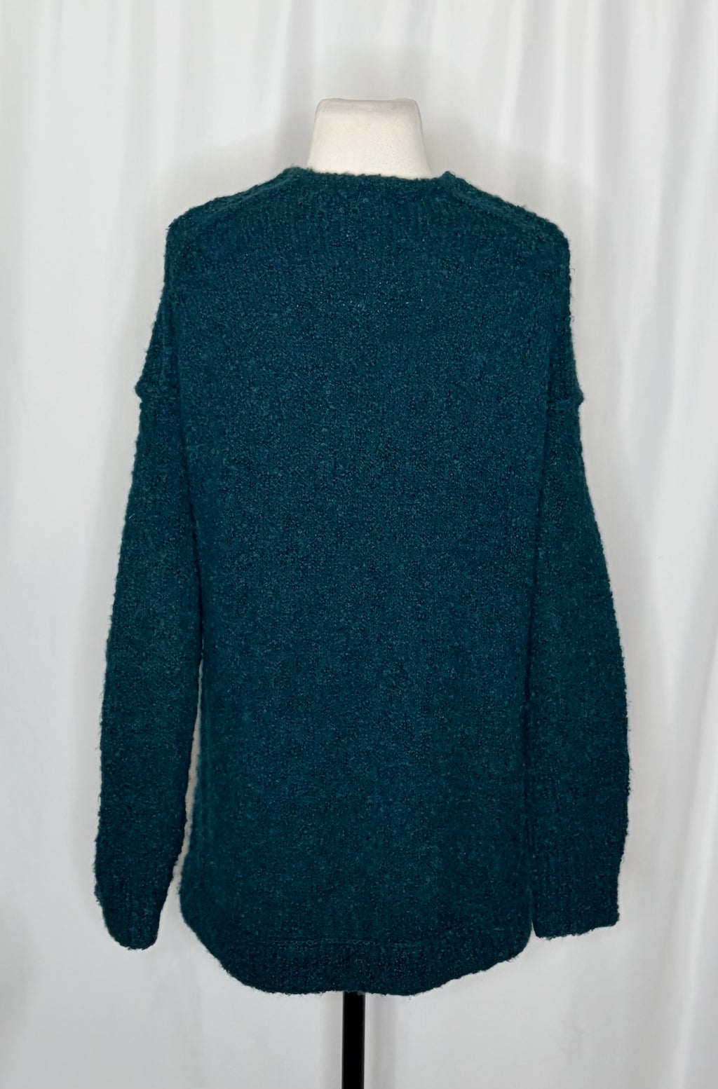 Free People Lofty V-Neck Sweater Dark Turquoise XS