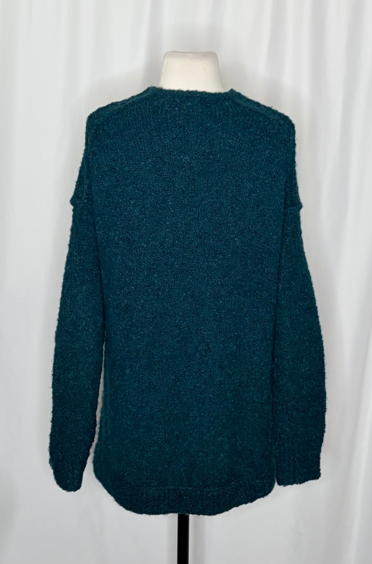 Free People Lofty V-Neck Sweater Dark Turquoise XS