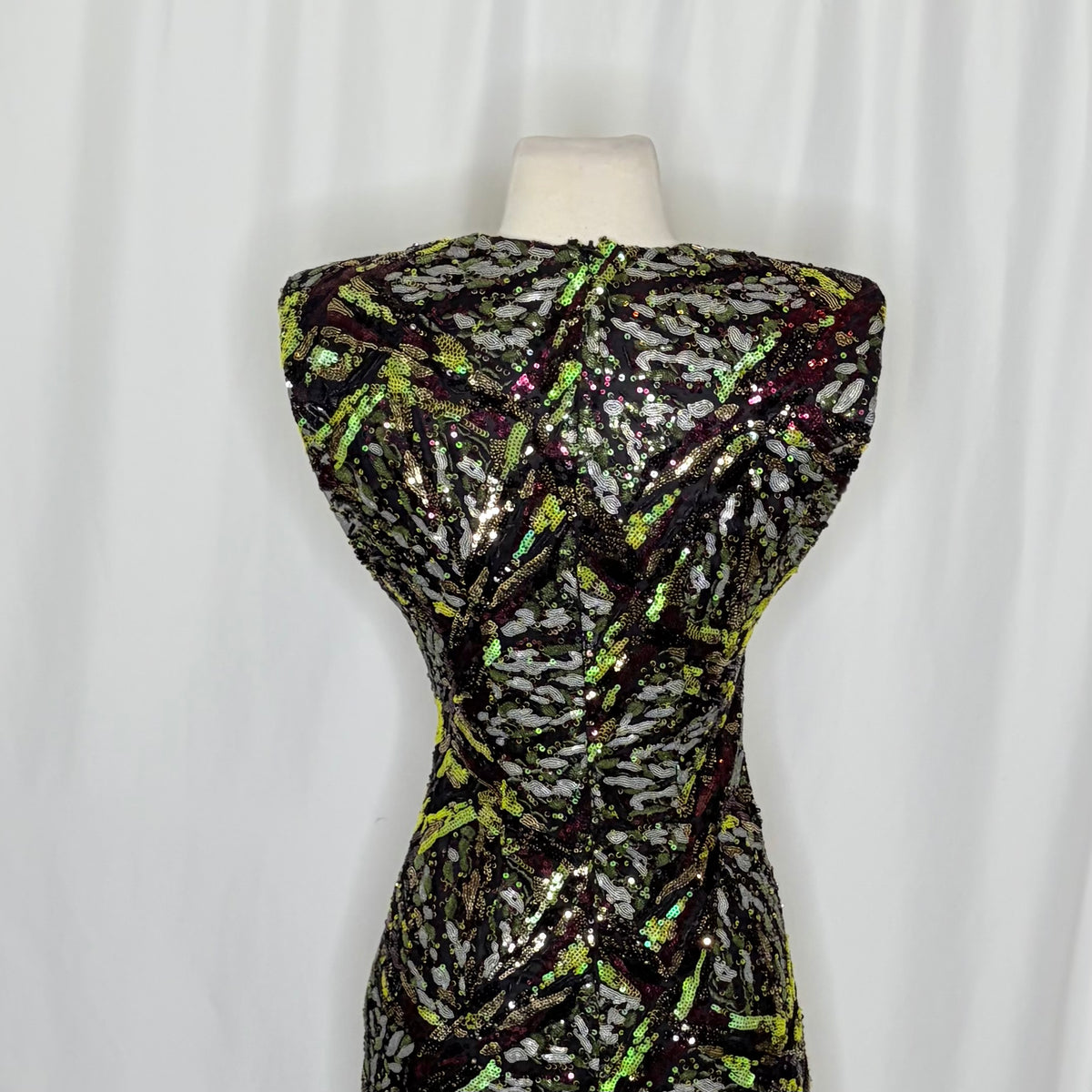 Zara Sequin Shoulder Pad Mini Dress XS