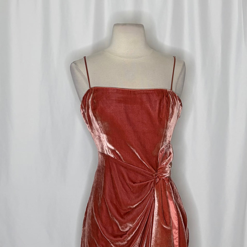 Cinq à Sept Kiki Velvet Mini Dress Rosewood Size 6