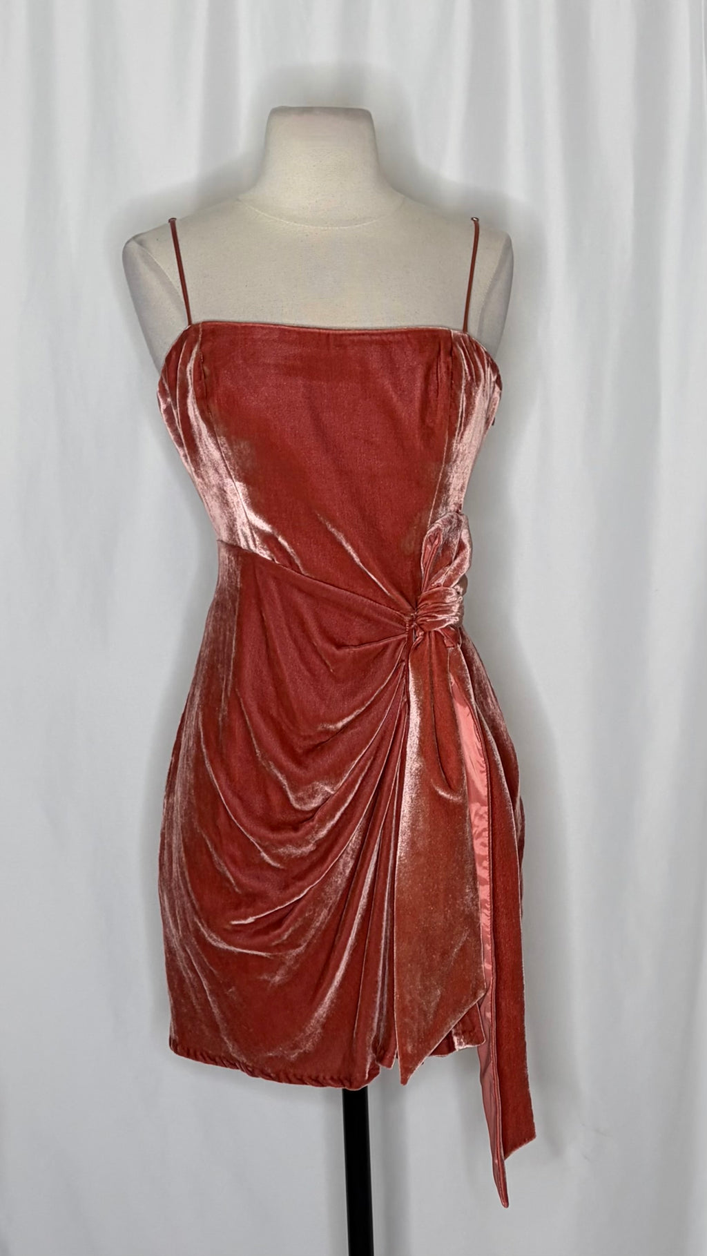 Cinq à Sept Kiki Velvet Mini Dress Rosewood Size 6