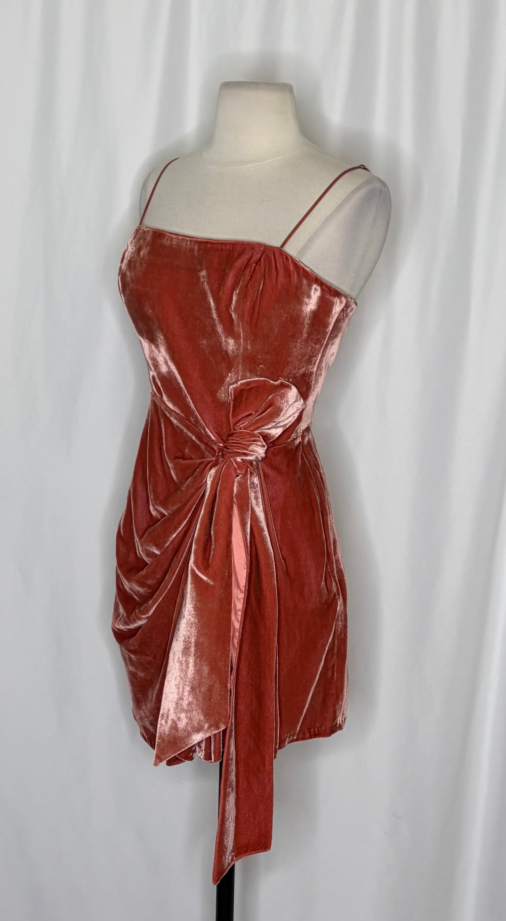 Cinq à Sept Kiki Velvet Mini Dress Rosewood Size 6