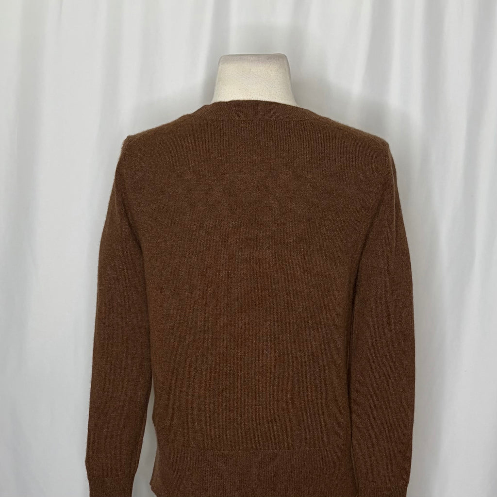 J. Crew Brown Cashmere Crewneck Sweater XS