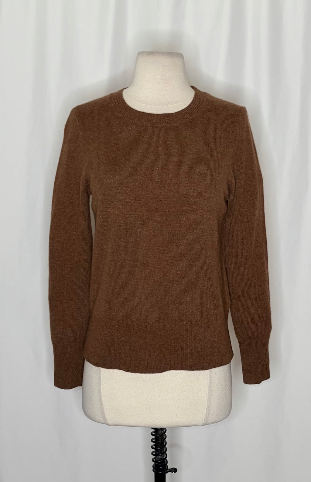 J. Crew Brown Cashmere Crewneck Sweater XS