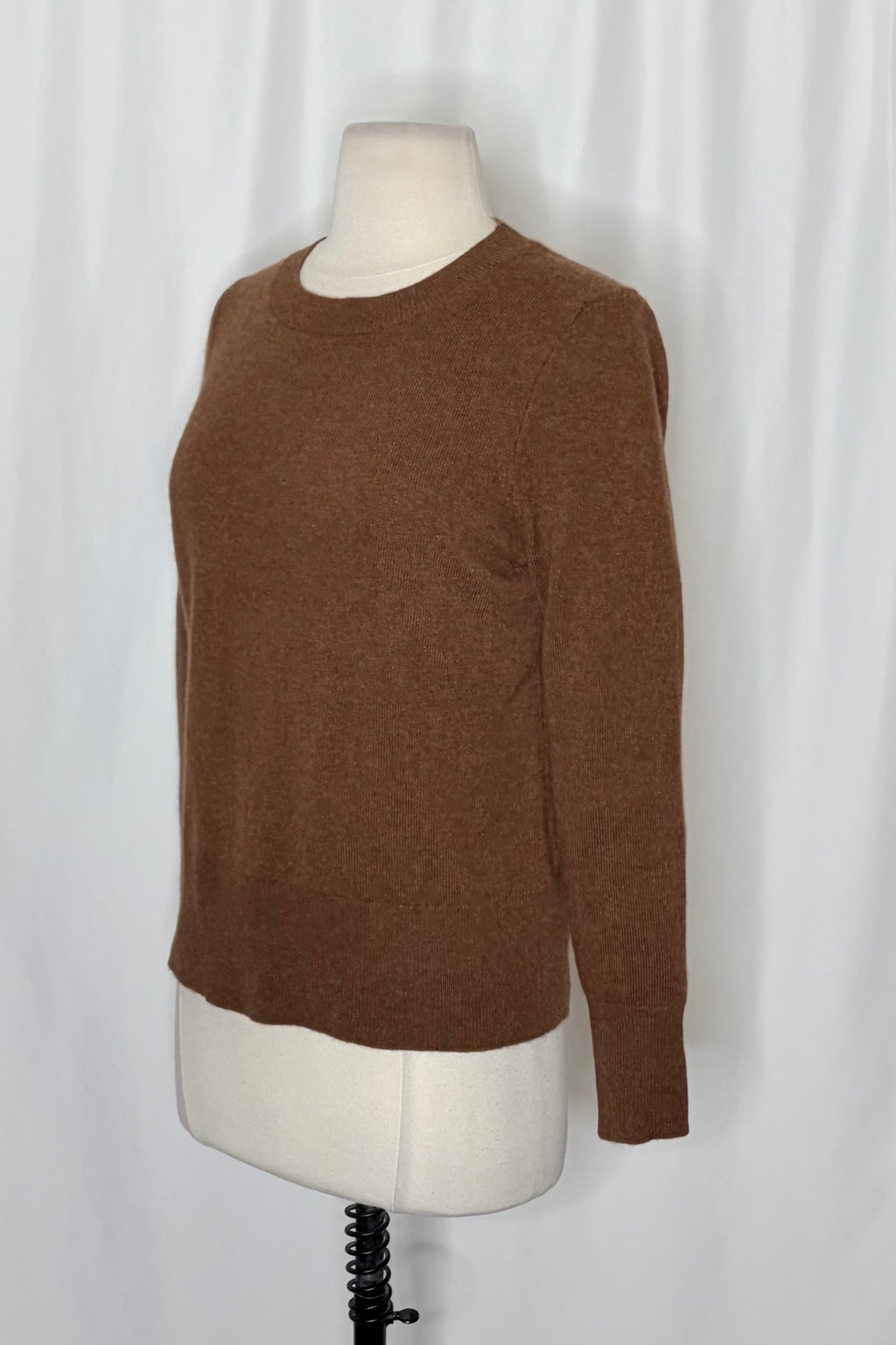 J. Crew Brown Cashmere Crewneck Sweater XS
