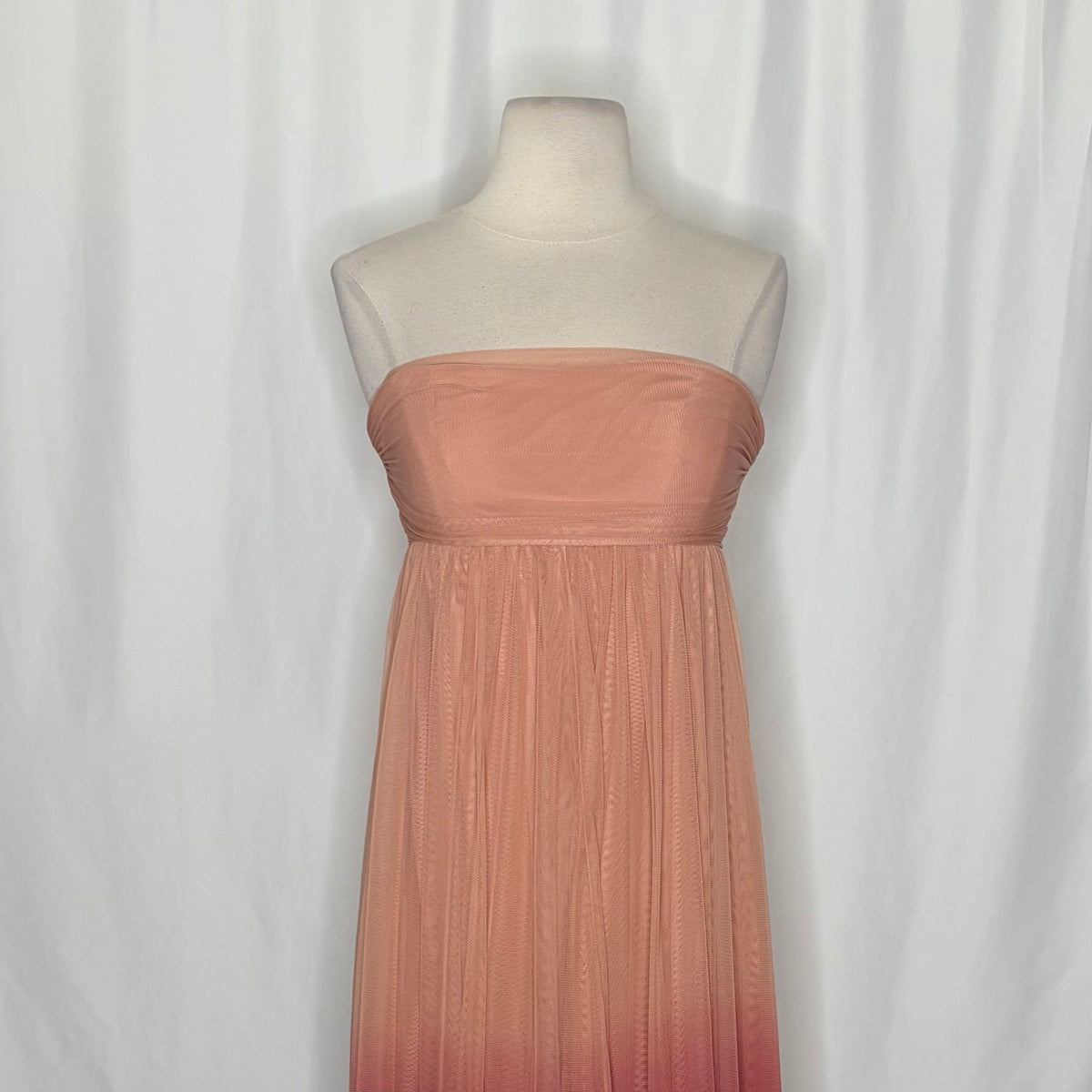 Anthropologie Let Me Be Peach Ombre Maxi Dress XS