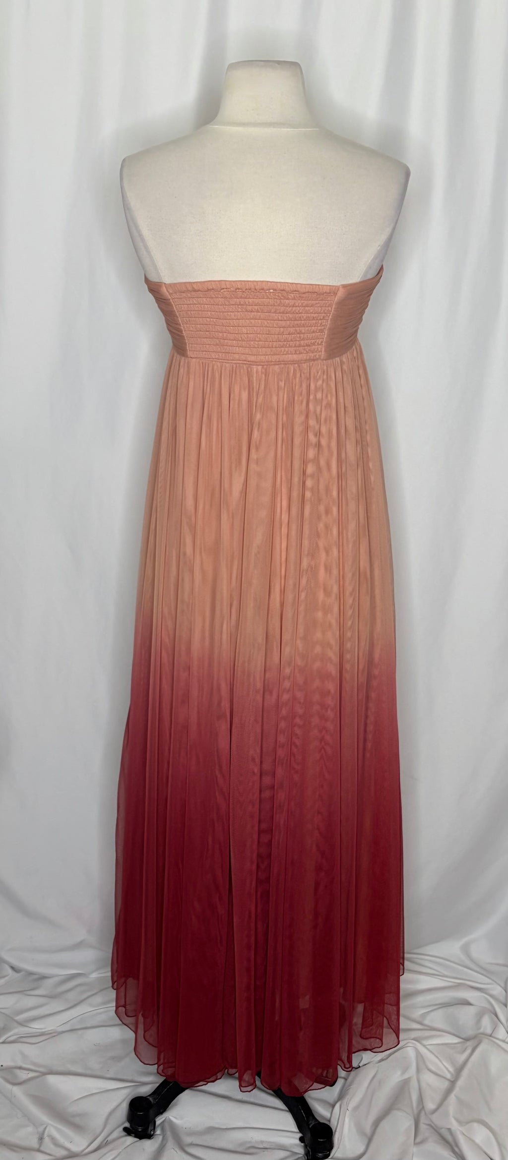 Anthropologie Let Me Be Peach Ombre Maxi Dress XS