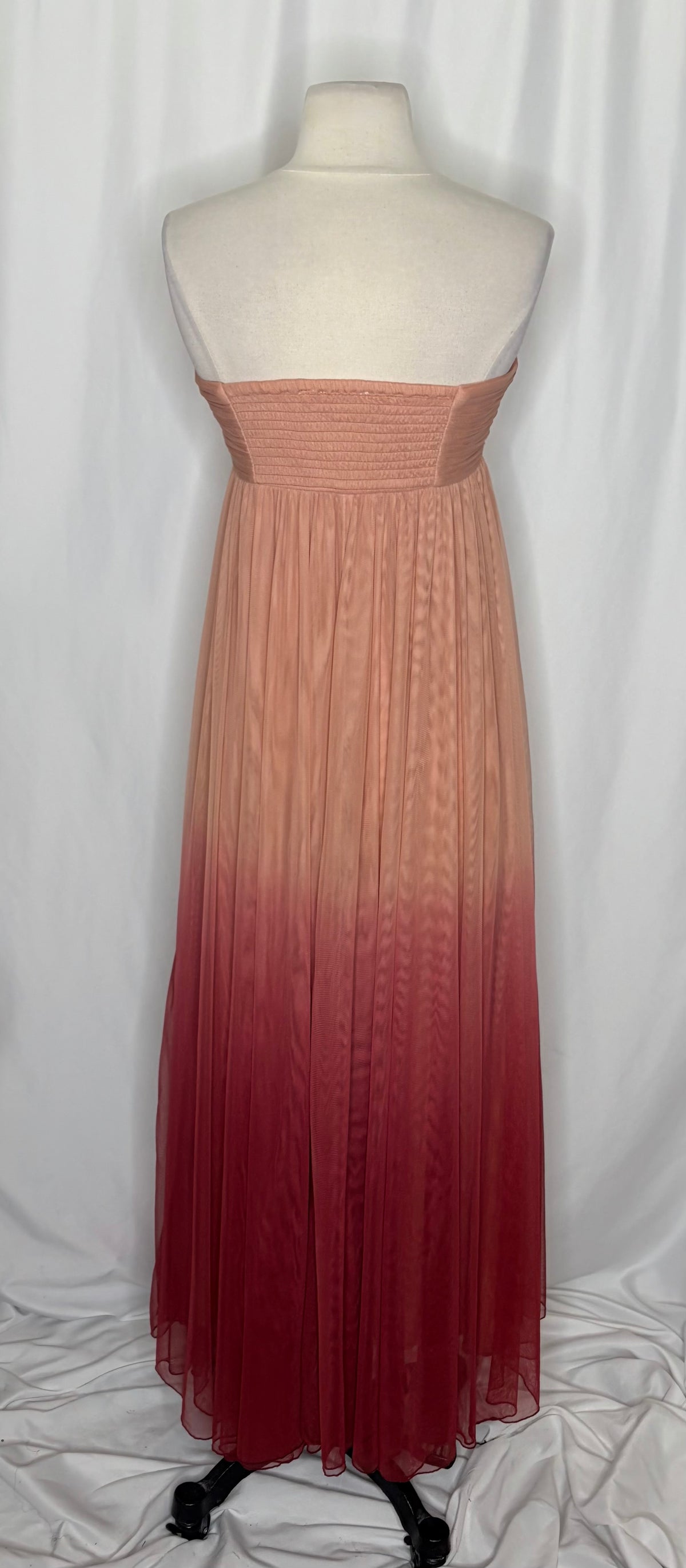 Anthropologie Let Me Be Peach Ombre Maxi Dress XS