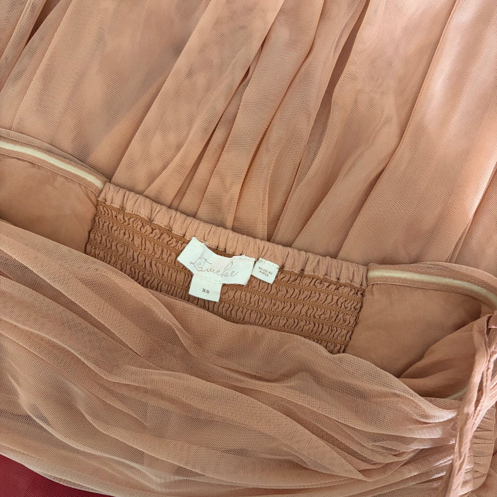 Anthropologie Let Me Be Peach Ombre Maxi Dress XS