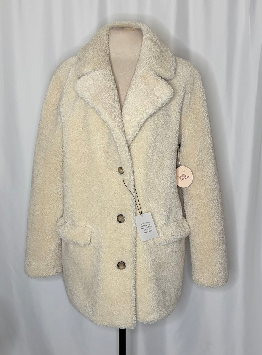 Camila Coelho Katarina Teddy Coat L