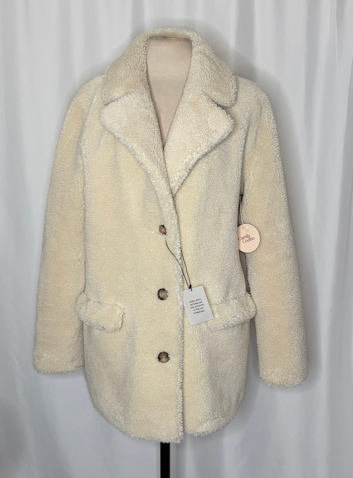 Camila Coelho Katarina Teddy Coat L