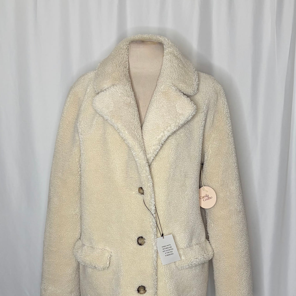 Camila Coelho Katarina Teddy Coat L