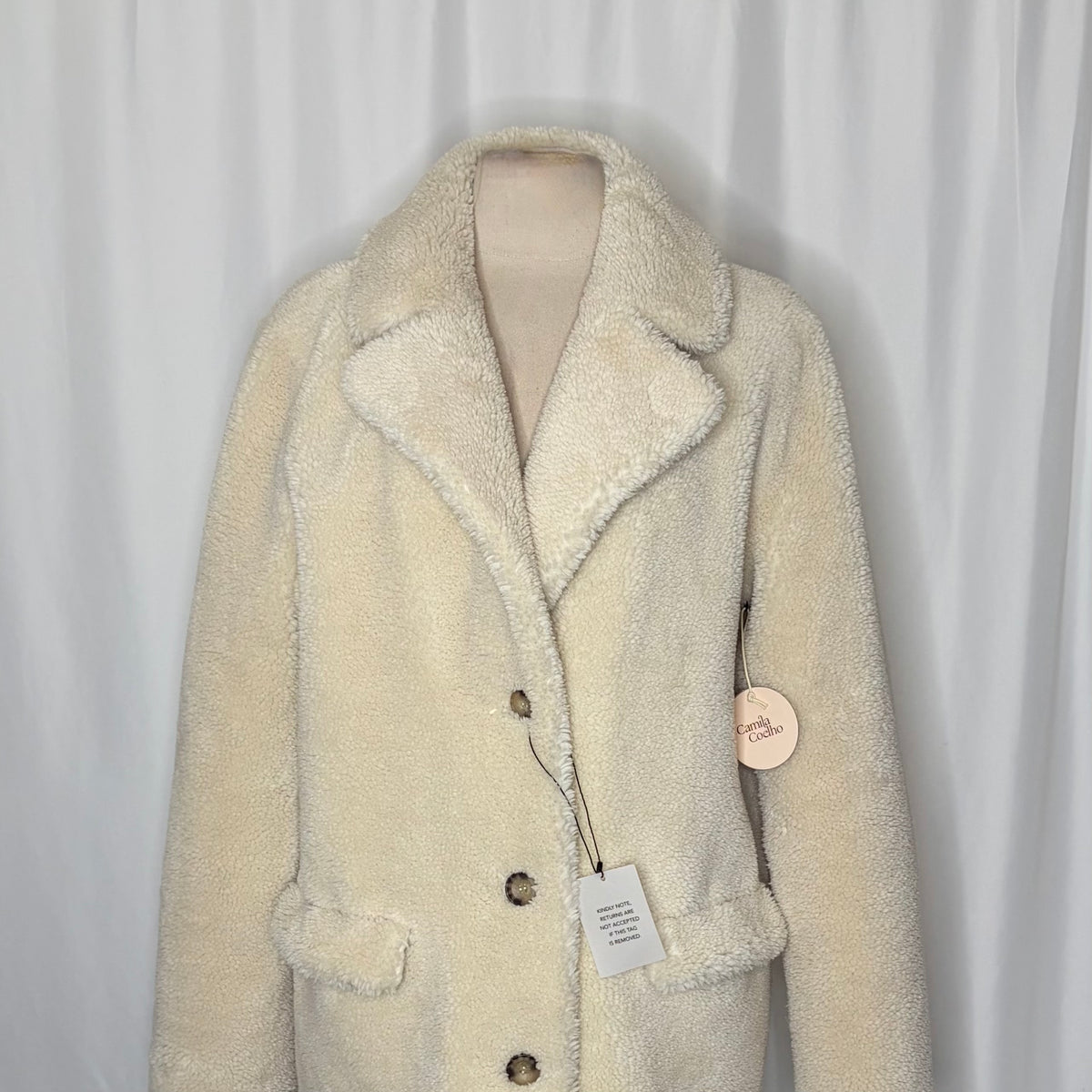 Camila Coelho Katarina Teddy Coat L