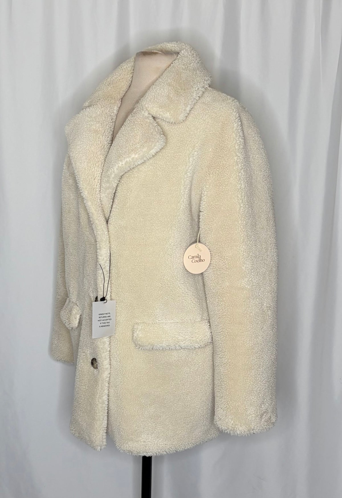 Camila Coelho Katarina Teddy Coat L
