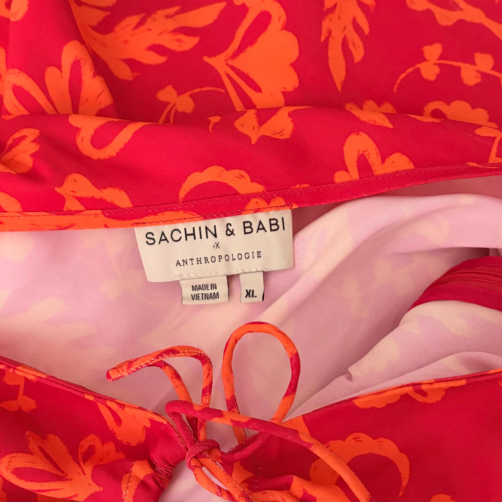 Sachin & Babi Floral Puff Sleeve Dress X-Large