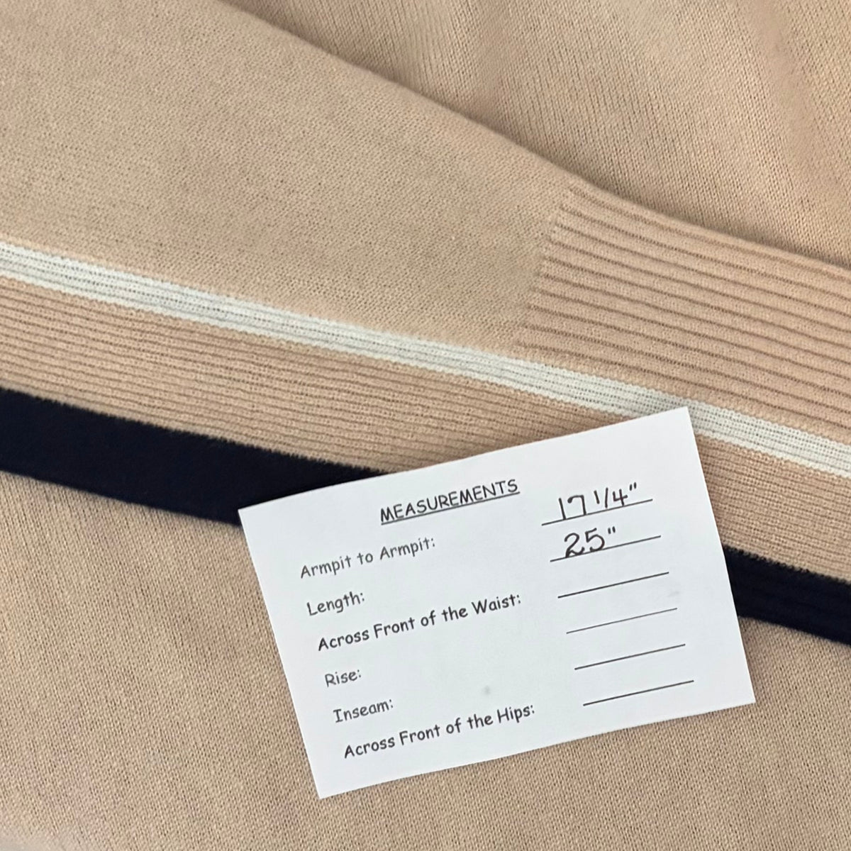 REISS Annie Wool Cashmere Colourblock Sweater Neutral Navy Crew Neck Medium
