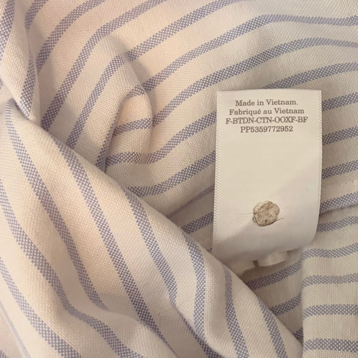 EVERLANE The Boxy Oxford Shirt Blue White Stripe Organic Cotton Oversized Small