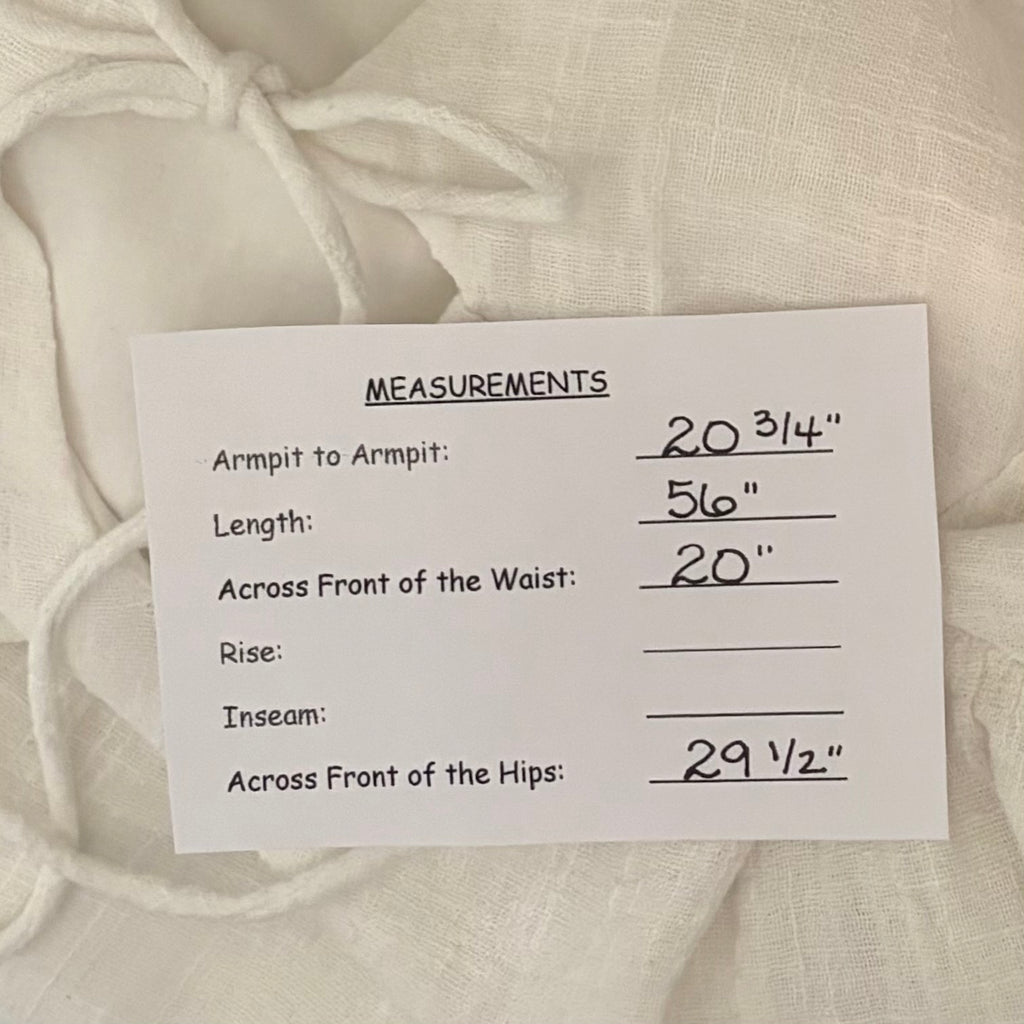 SABO Hara Dress White Textured Cotton V Neck Tie Maxi Dress X-Large US 10
