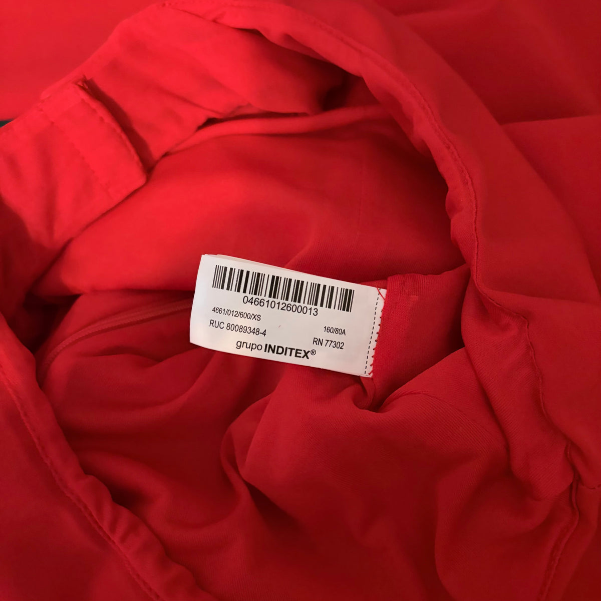 ZARA Red Structured Padded Shoulders Deep V Neck Long Sleeve Bodysuit X-Small
