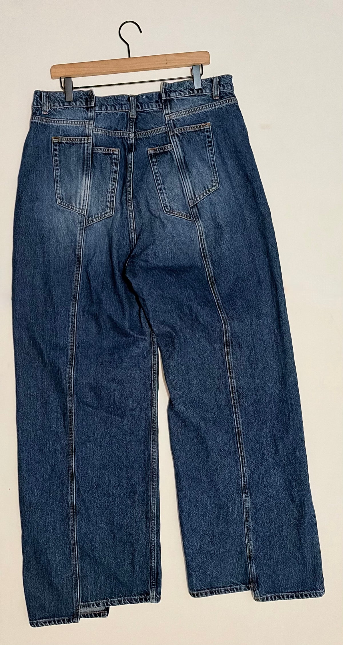 REFORMATION Cary High Rise Slouchy Wide Leg Jeans Cabo Reworked Blue Size 33