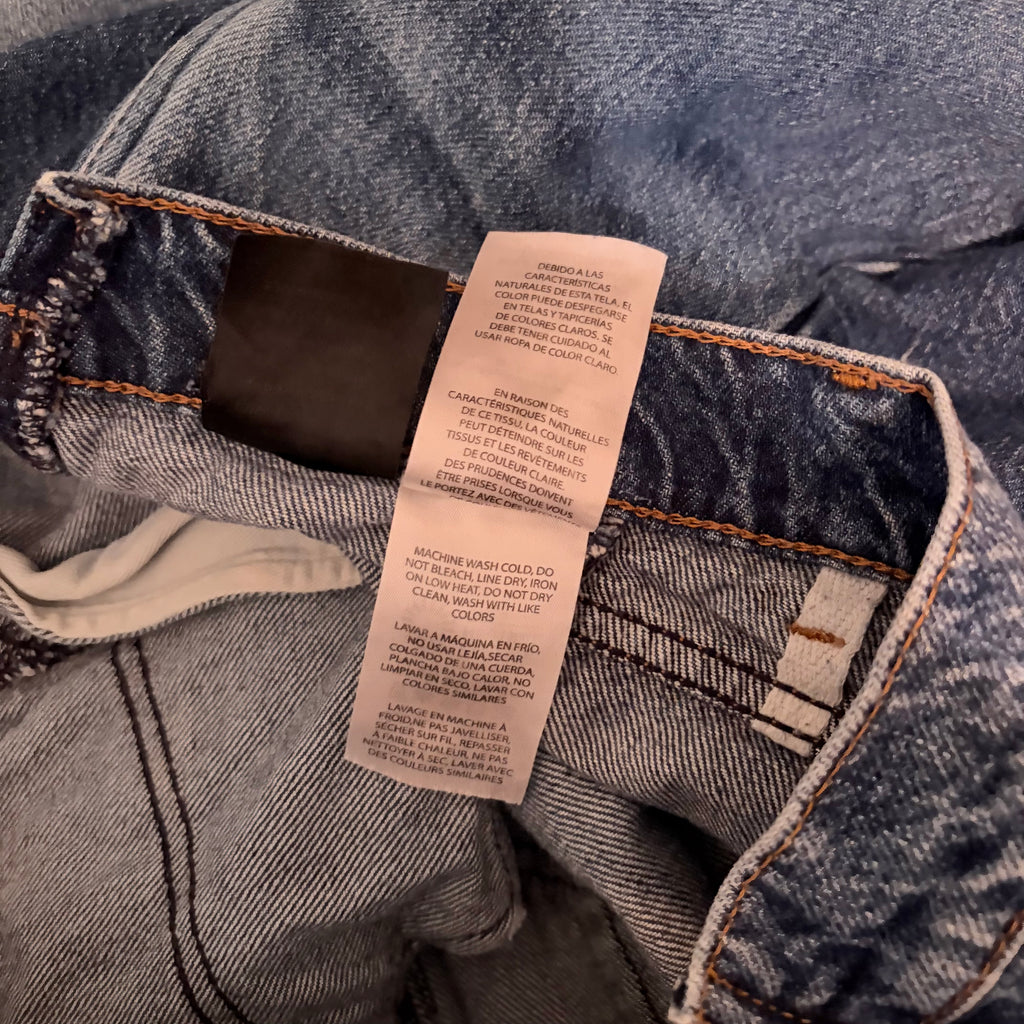 REFORMATION Cary High Rise Slouchy Wide Leg Jeans Cabo Reworked Blue Size 33