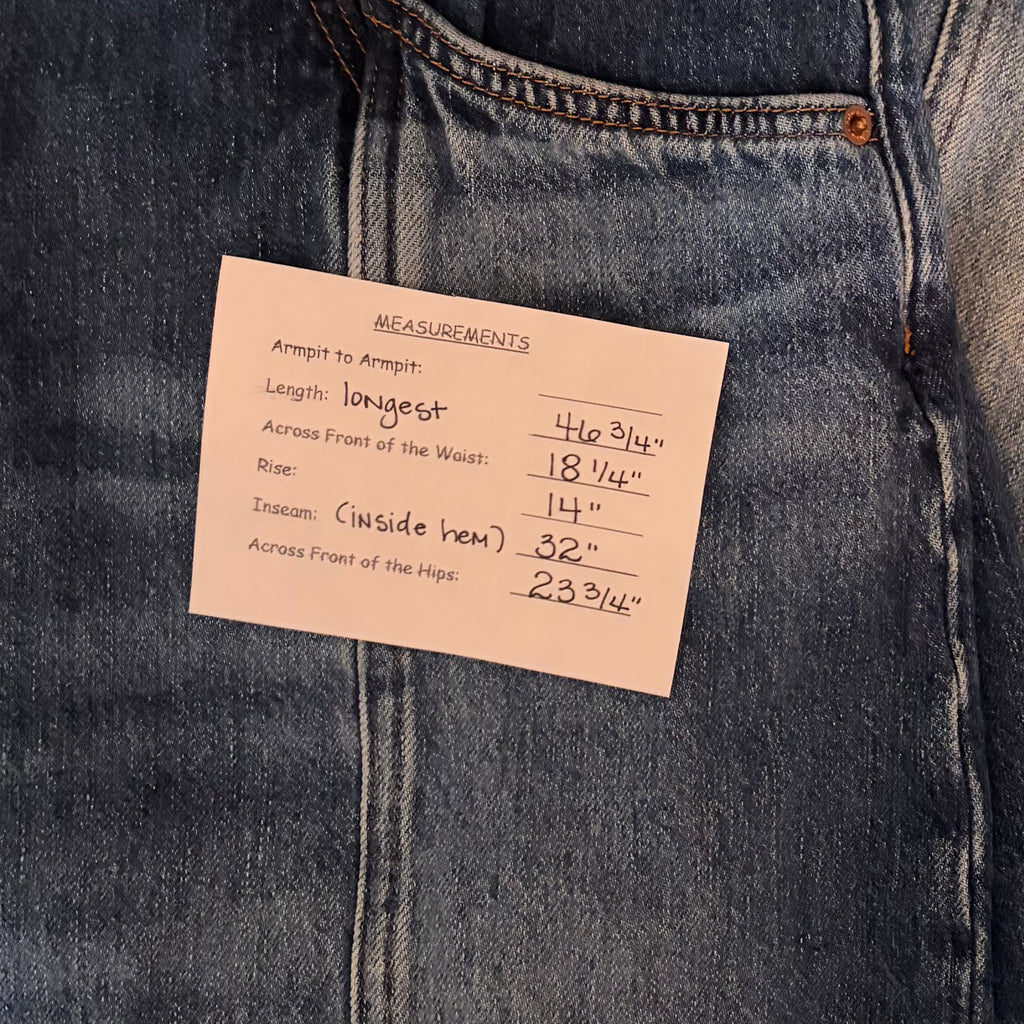 REFORMATION Cary High Rise Slouchy Wide Leg Jeans Cabo Reworked Blue Size 33