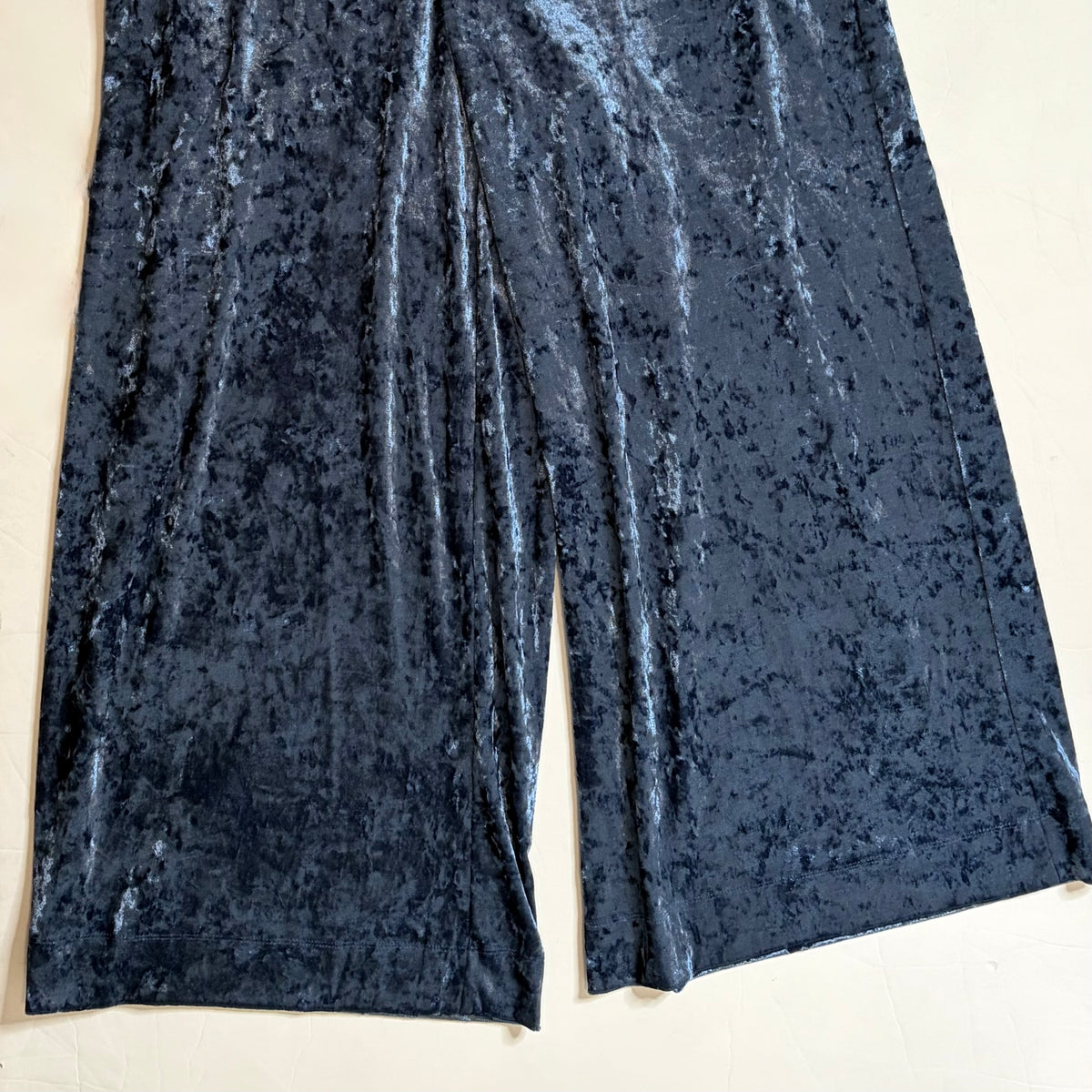 NWT!! Target A NEW DAY Blue Crushed Velvet Wide Leg Pants Pockets X-Large