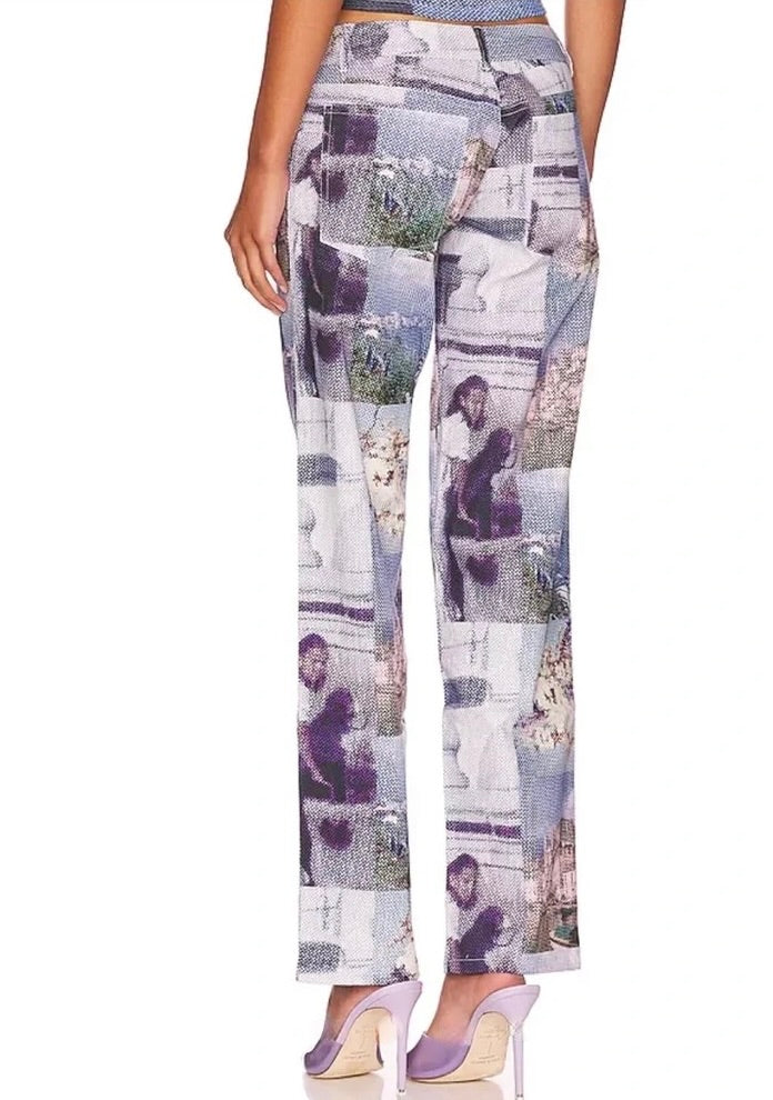 MIAOU Aphex Corset Top Atlas Pants Memoirs Print 2 Piece Set X-Small