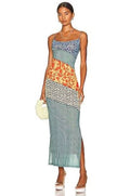 MIAOU x Paloma Elsesser Thais Patchwork Maxi Dress Sweet Legend Vacation X-Small