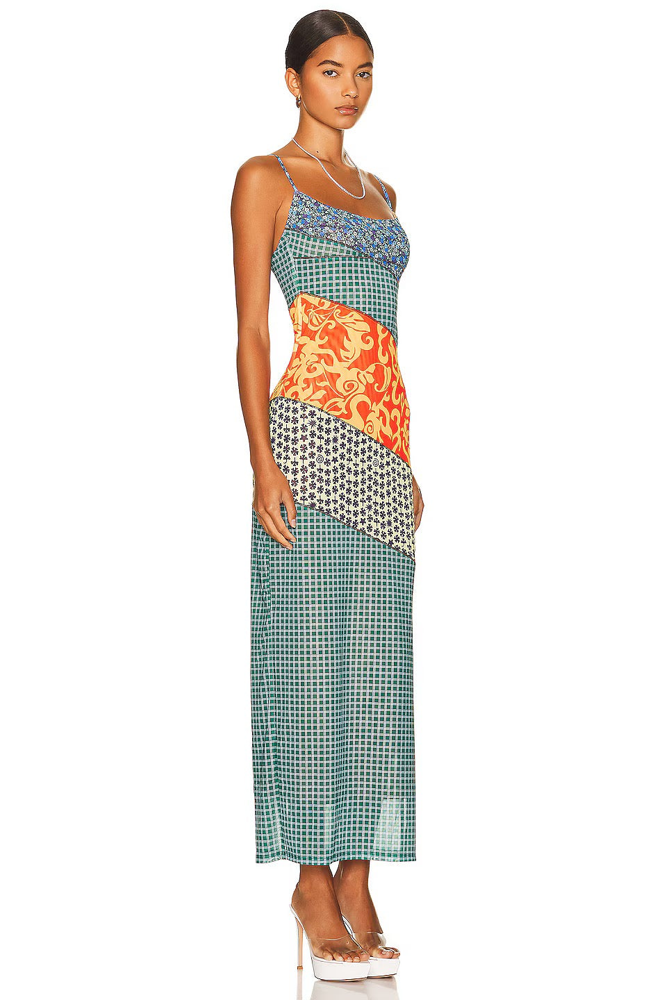 MIAOU x Paloma Elsesser Thais Patchwork Maxi Dress Sweet Legend Vacation X-Small