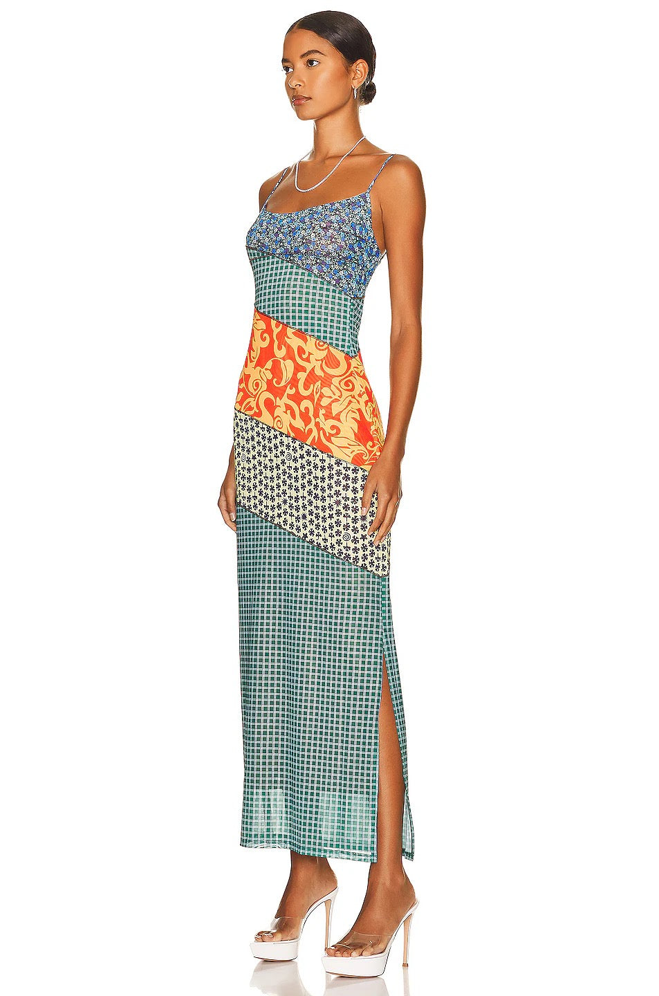 MIAOU x Paloma Elsesser Thais Patchwork Maxi Dress Sweet Legend Vacation X-Small