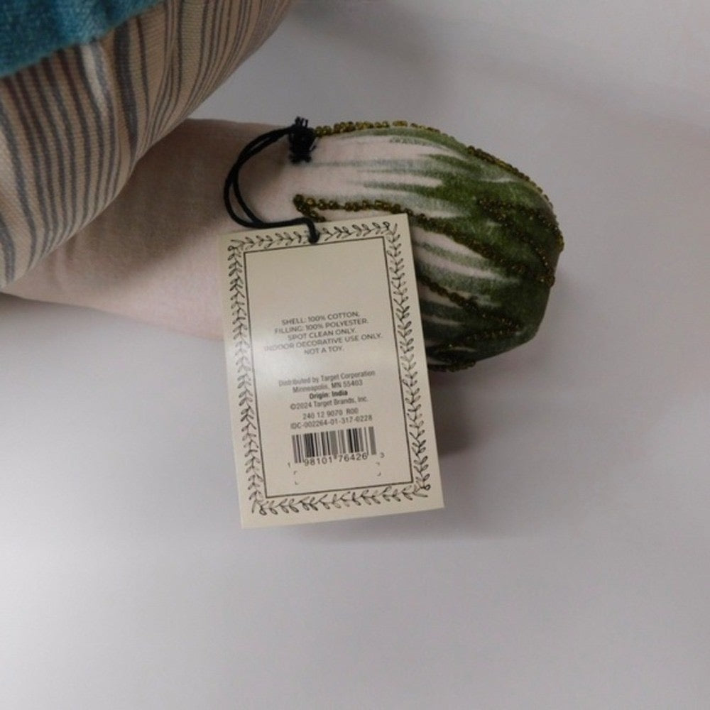 NWT!! JOHN DERIAN for Target Mushroom Shaped Pillow Beaded Accent Pillow Velvet