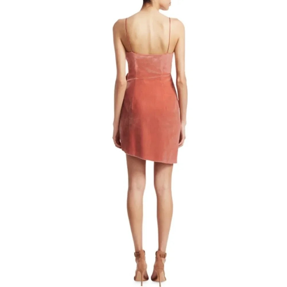 Cinq à Sept Kiki Velvet Mini Dress Rosewood Size 6
