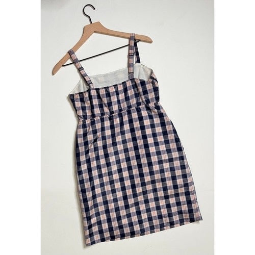 Anthropologie MAEVE Outshine Plaid‎ Taffeta Dress Bow Coquette Preppy X-Small