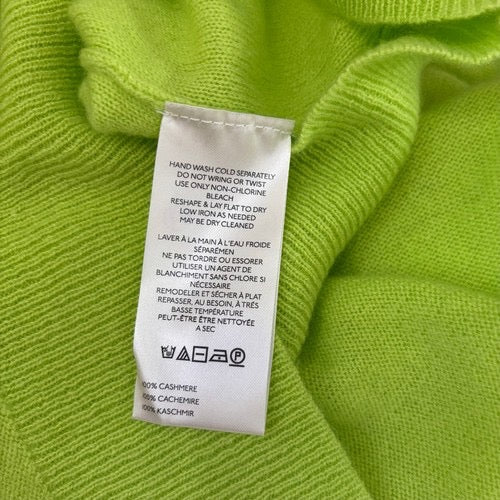 NWT!! FREE PEOPLE Treasure Turtleneck Cashmere Sweater Lime‎ Punch Knit Large