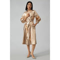 NWT!!‎ Anthropologie MARE MARE Shine Faux Leather Shirt Dress Pearl Metallic XS